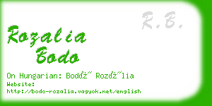 rozalia bodo business card